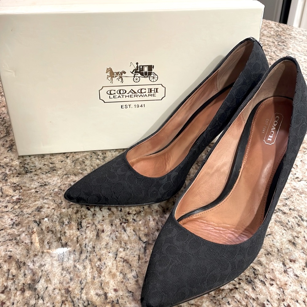 Coach Black heels size 10M